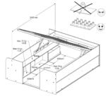 Parisot Travel 3 Ottoman Storage Bed The Home and Office Stores