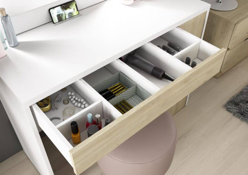 Trasman Glamour Beauty Bar Dressing Table The Home and Office Stores
