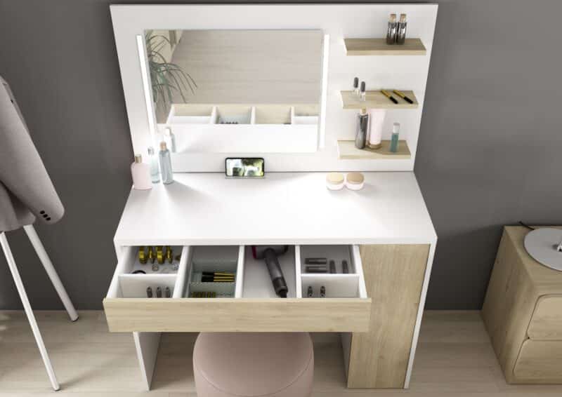 Trasman Glamour Beauty Bar Dressing Table The Home and Office Stores