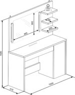Trasman Glamour Beauty Bar Dressing Table The Home and Office Stores