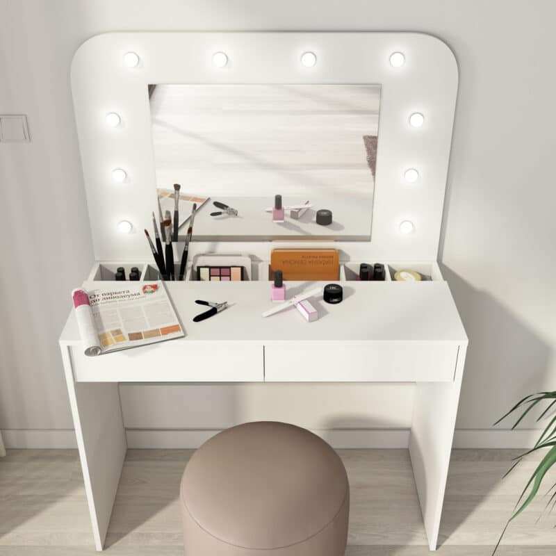 Trasman Hollywood Beauty Bar Dressing Table The Home and Office Stores