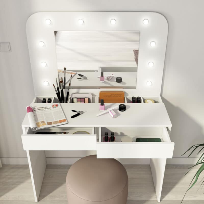Trasman Hollywood Beauty Bar Dressing Table The Home and Office Stores