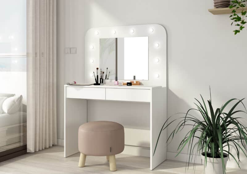 Trasman Hollywood Beauty Bar Dressing Table The Home and Office Stores