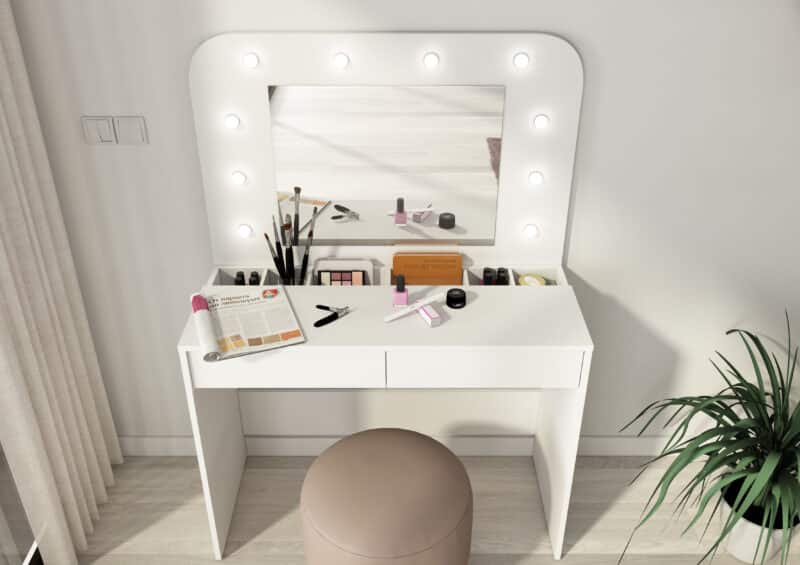 Trasman Hollywood Beauty Bar Dressing Table The Home and Office Stores