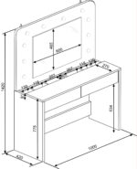 Trasman Hollywood Beauty Bar Dressing Table The Home and Office Stores