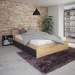 Trasman Jazz double bed oak and graphite