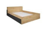 Trasman Jazz Double Bed Oak and Graphite The Home and Office Stores