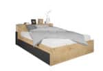 Trasman Jazz Double Bed Oak and Graphite The Home and Office Stores