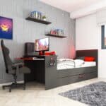 Trasman Kids B Zone Gaming Single Bed With Trundle Drawer The Home and Office Stores