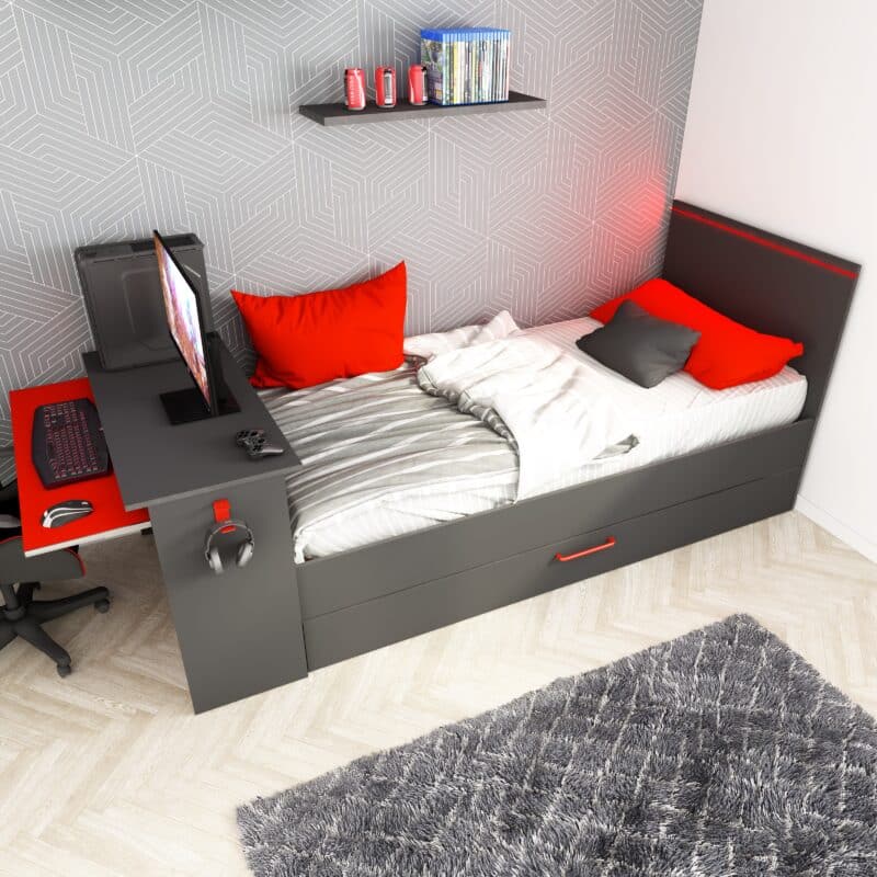 Trasman Kids B Zone Gaming Single Bed With Trundle Drawer The Home and Office Stores