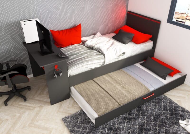 Trasman Kids B Zone Gaming Single Bed With Trundle Drawer The Home and Office Stores