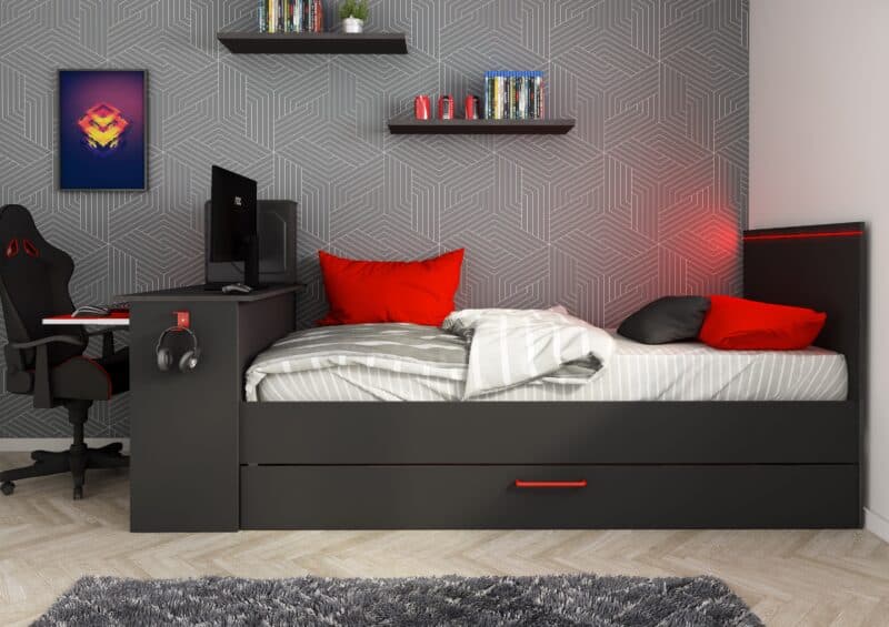 Trasman Kids B Zone Gaming Single Bed With Trundle Drawer The Home and Office Stores
