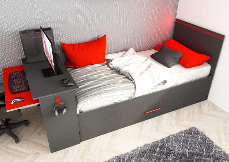 Trasman Kids B Zone Gaming Single Bed With Trundle Drawer The Home and Office Stores