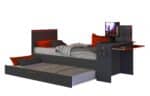 Trasman Kids B Zone Gaming Single Bed With Trundle Drawer The Home and Office Stores