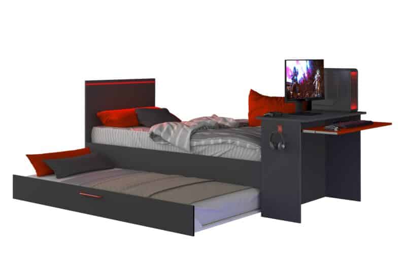 Trasman Kids B Zone Gaming Single Bed With Trundle Drawer The Home and Office Stores