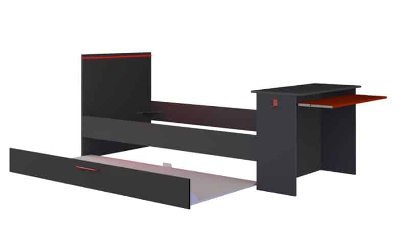 Trasman Kids B Zone Gaming Single Bed With Trundle Drawer The Home and Office Stores