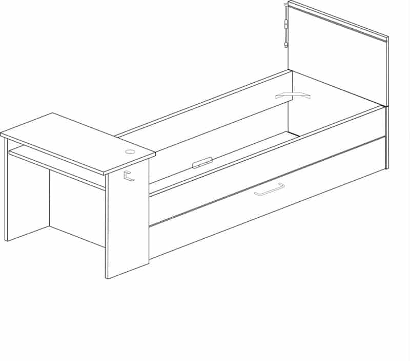 Trasman Kids B Zone Gaming Single Bed With Trundle Drawer The Home and Office Stores
