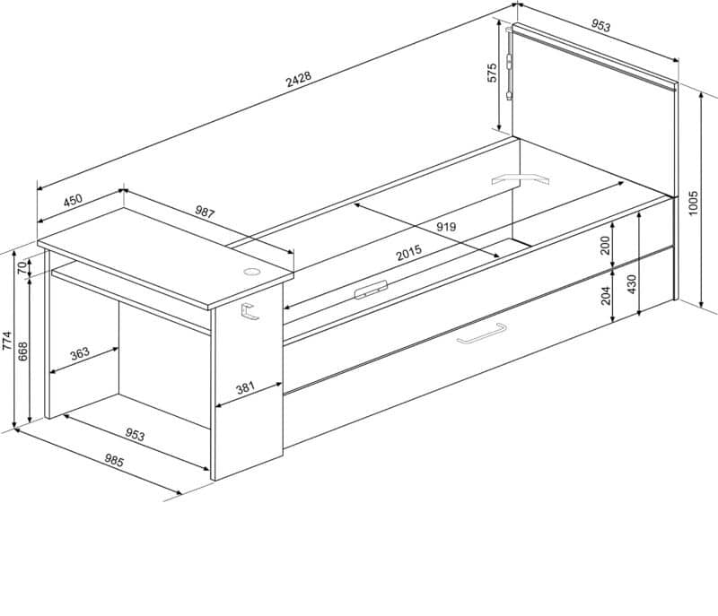 Trasman Kids B Zone Gaming Single Bed With Trundle Drawer The Home and Office Stores