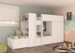 Trasman Kids Barca Bunk Bed All White The Home and Office Stores