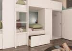 Trasman Kids Barca Bunk Bed All White The Home and Office Stores