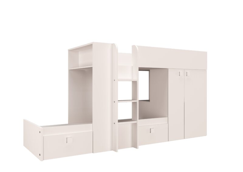 Trasman Kids Barca Bunk Bed All White The Home and Office Stores