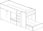 Trasman Kids Barca Bunk Bed All White The Home and Office Stores