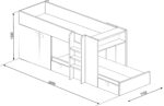 Trasman Kids Barca Bunk Bed All White The Home and Office Stores