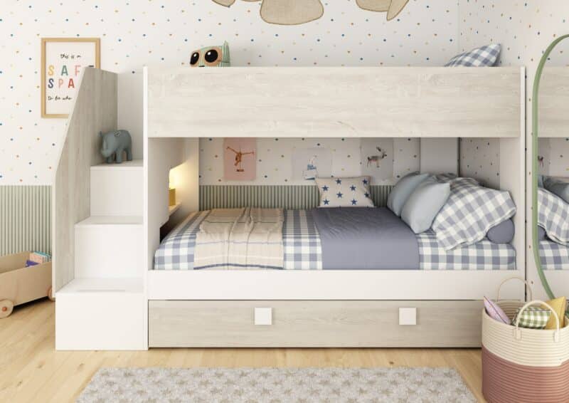 Trasman Kids Easy Bunkbed with Staircase The Home and Office Stores