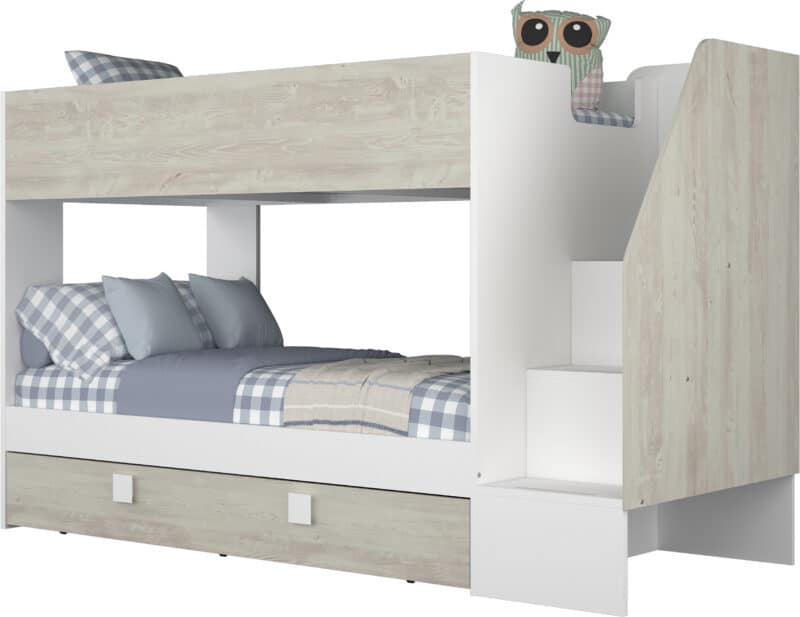 Trasman Kids Easy Bunkbed with Staircase The Home and Office Stores