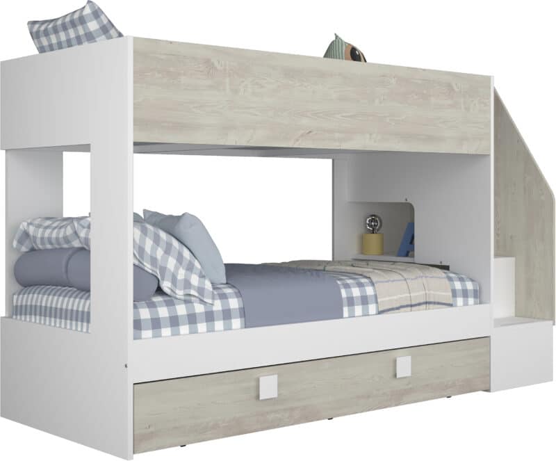 Trasman Kids Easy Bunkbed with Staircase The Home and Office Stores