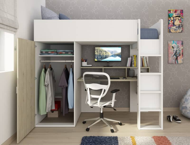 Trasman Kids Flow High Sleeper Bed The Home and Office Stores