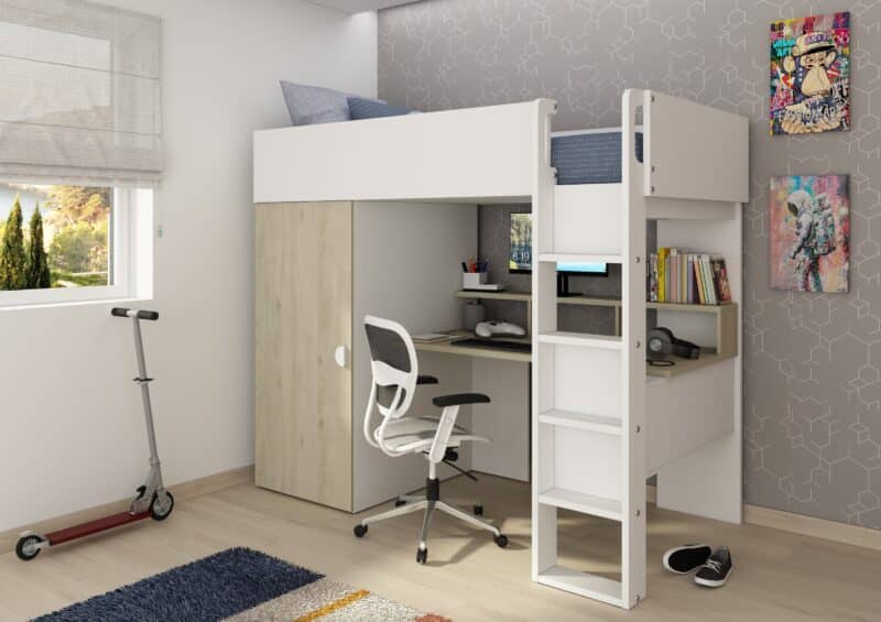 Trasman Kids Flow High Sleeper Bed The Home and Office Stores