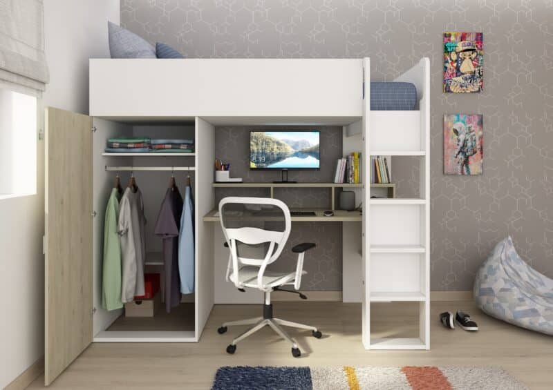 Trasman Kids Flow High Sleeper Bed The Home and Office Stores