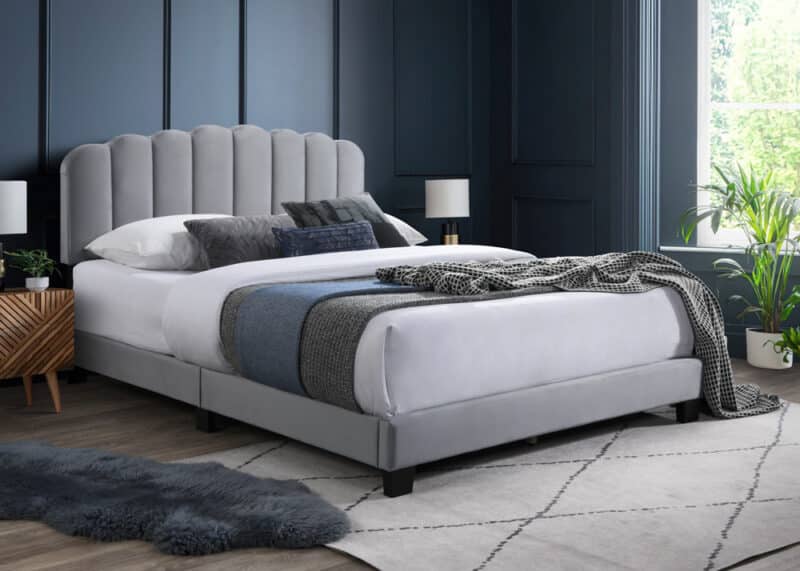 Flintshire Furniture Hope Grey Fabric Bed The Home and Office Stores