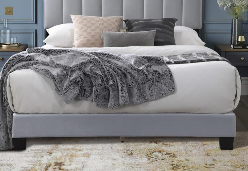Flintshire Furniture Hope Grey Fabric Bed The Home and Office Stores