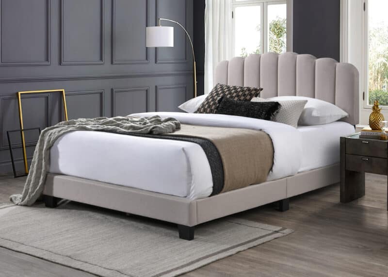 Flintshire Furniture Hope Pebble Fabric Bed The Home and Office Stores