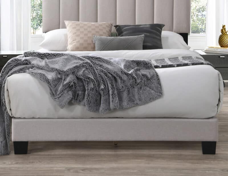 Flintshire Furniture Hope Pebble Fabric Bed The Home and Office Stores
