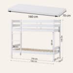 Hoppekids Shorty Bunk Bed White The Home and Office Stores