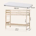 Hoppekids Shorty Bunk Bed with Drawers Natural The Home and Office Stores