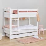 Hoppekids Shorty bunk bed with drawers white