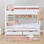 Hoppekids Shorty Bunk Bed with Drawers White The Home and Office Stores