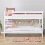 Hoppekids Shorty Bunk Bed with Safety Rail White The Home and Office Stores