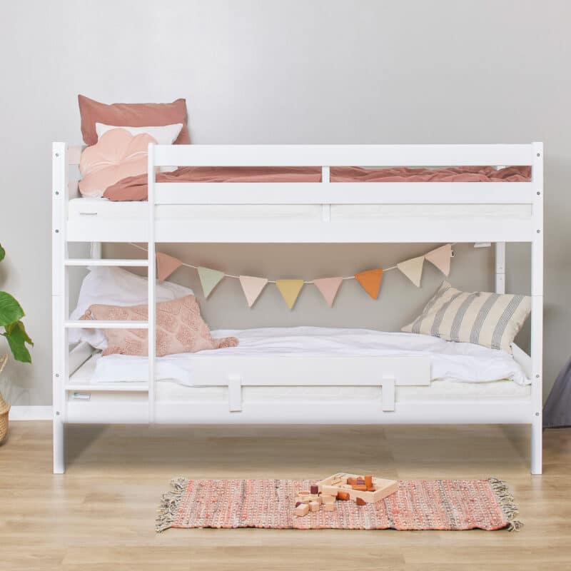Hoppekids Shorty Bunk Bed with Safety Rail White The Home and Office Stores