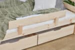 Hoppekids Shorty Daybed with Safety Rail Drawers Natural The Home and Office Stores