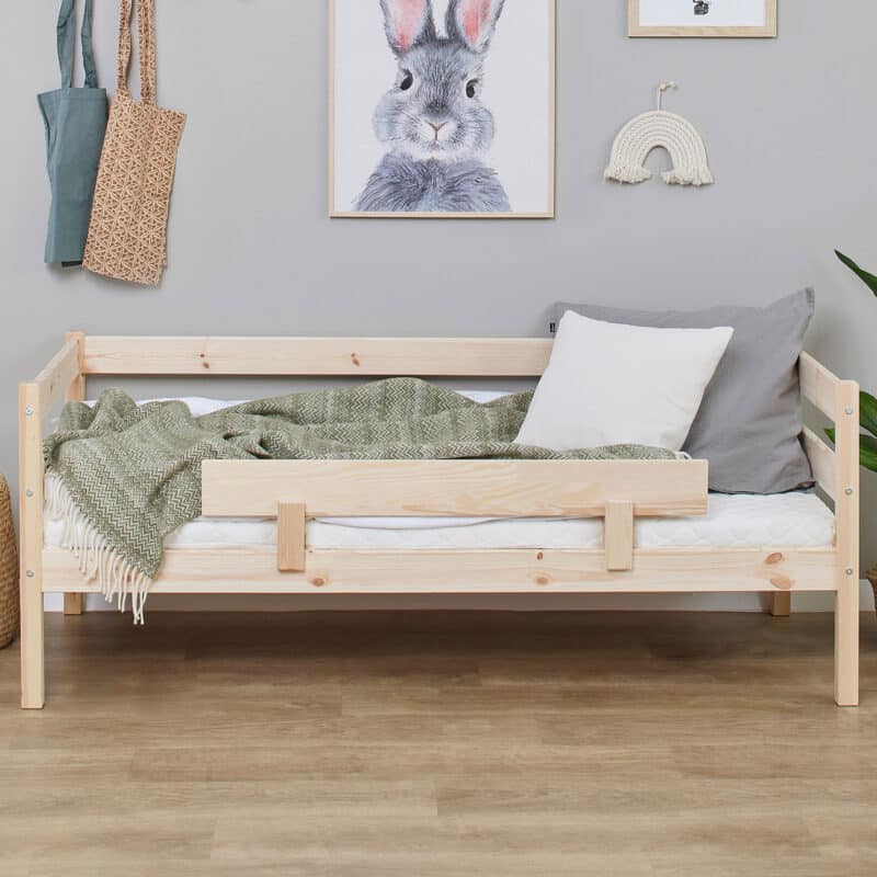 Hoppekids Shorty Daybed with Safety Rail Natural The Home and Office Stores