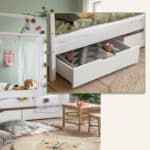 Hoppekids Shorty House Bed with Safety Rail Drawers White The Home and Office Stores