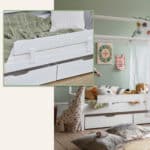 Hoppekids Shorty House Bed with Safety Rail Drawers White The Home and Office Stores