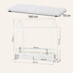 Hoppekids Shorty House Bed with Safety Rail Drawers White The Home and Office Stores