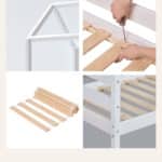 Hoppekids Shorty House Bed with Safety Rail White The Home and Office Stores