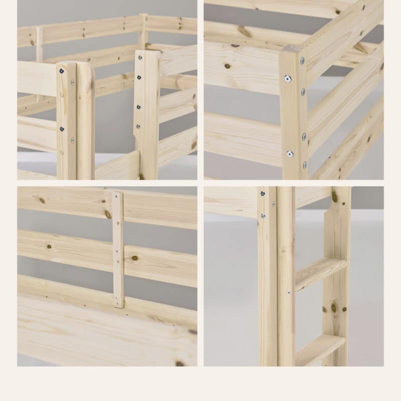 Hoppekids Shorty Mid Sleeper Bed Natural The Home and Office Stores